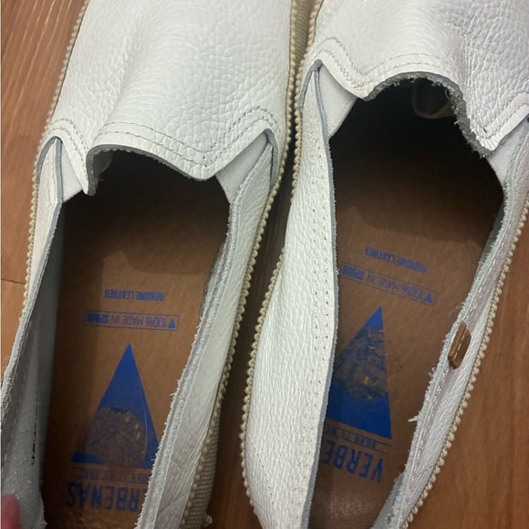Verbenas Nuria ballerinas white leather slip on shoes made in Spain size 9 - Picture 5 of 7